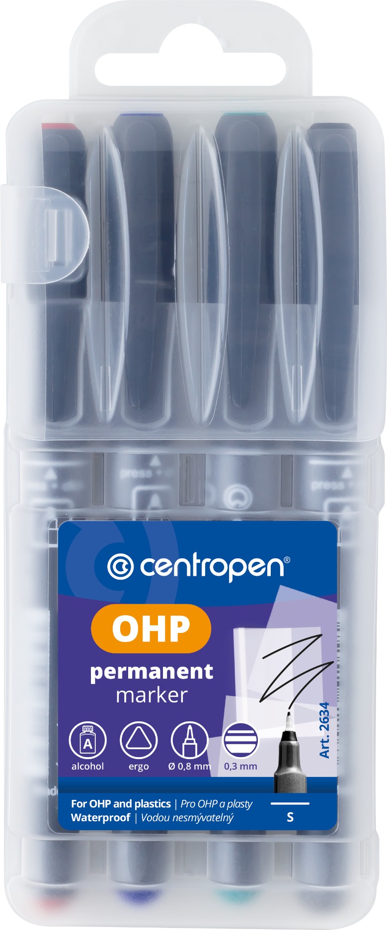CENTROPEN popisovač 2634 permanent 4 ks