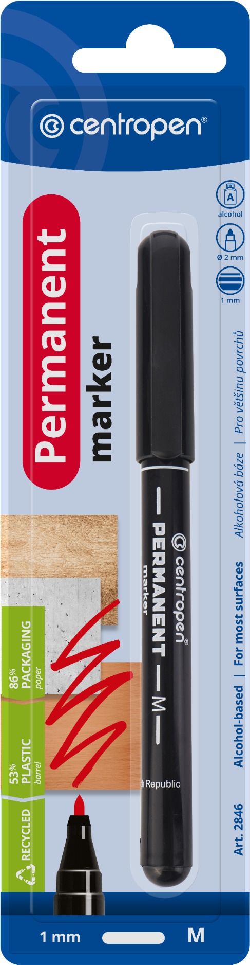 CENTROPEN popisovač 2846 permanent čierny