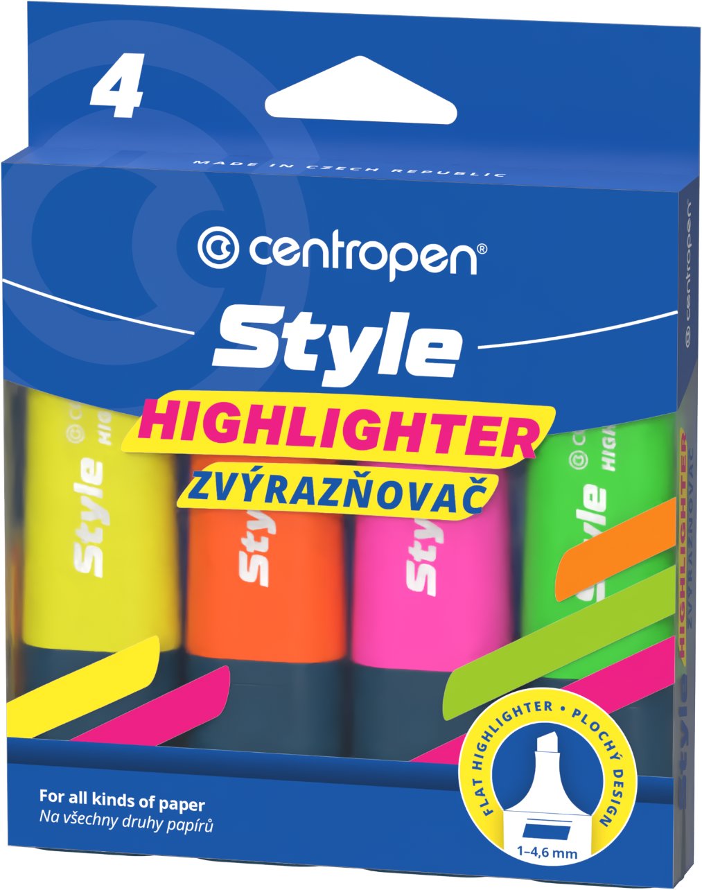 CENTROPEN 6252 STYLE FLUO – balenie 4 ks