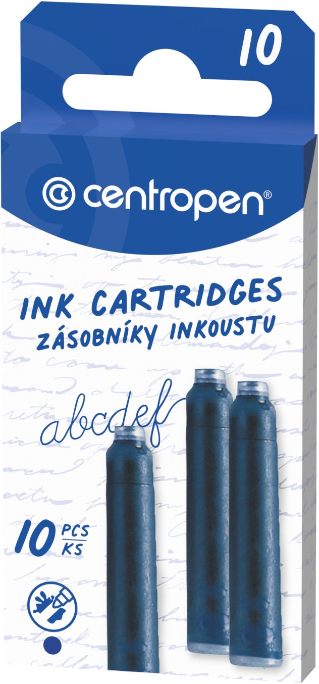 CENTROPEN atramentová, zmizíkovateľná, modrá – balenie 10 ks
