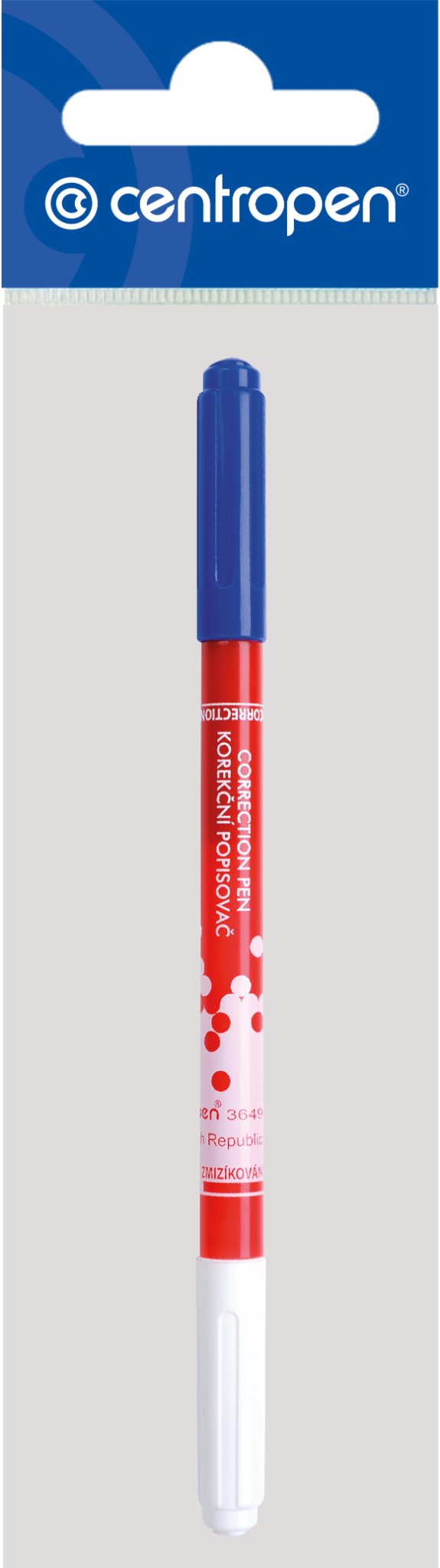 CENTROPEN zmizík s korekčným popisovačom 3649