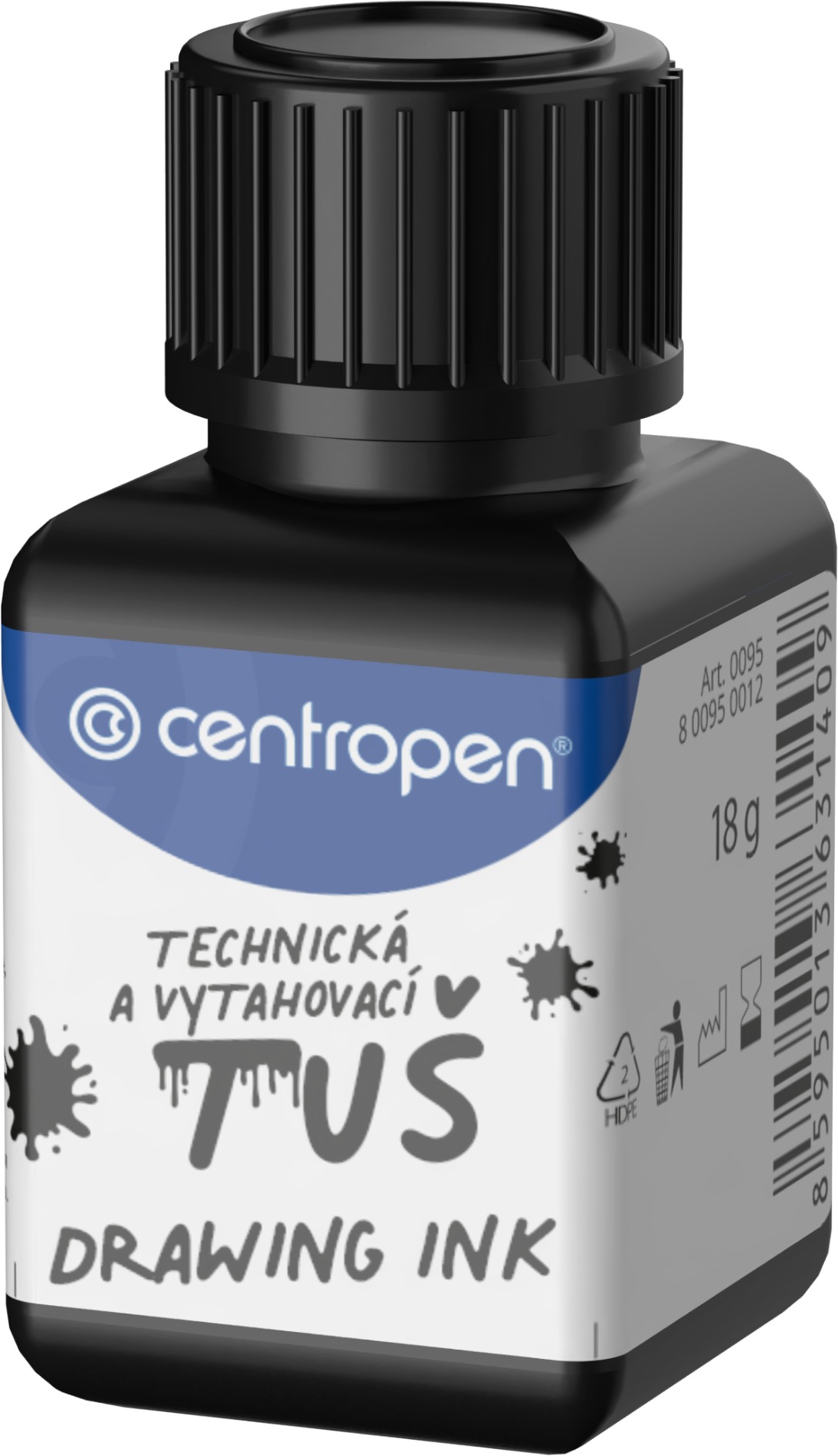 CENTROPEN 0095 fľaštička 18 g, čierny