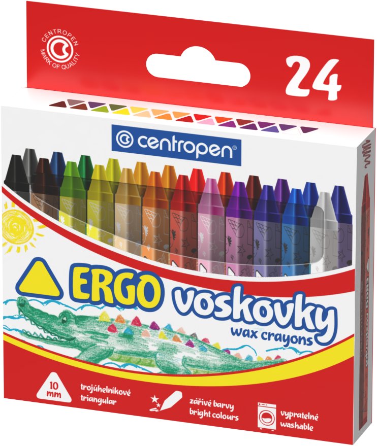 CENTROPEN 9531 trojhranné 10 mm, 24 farieb