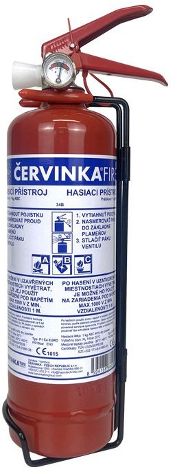 ČERVINKA Hasiaci prístroj práškový 1 kg P1 Če EURO vr. revízie