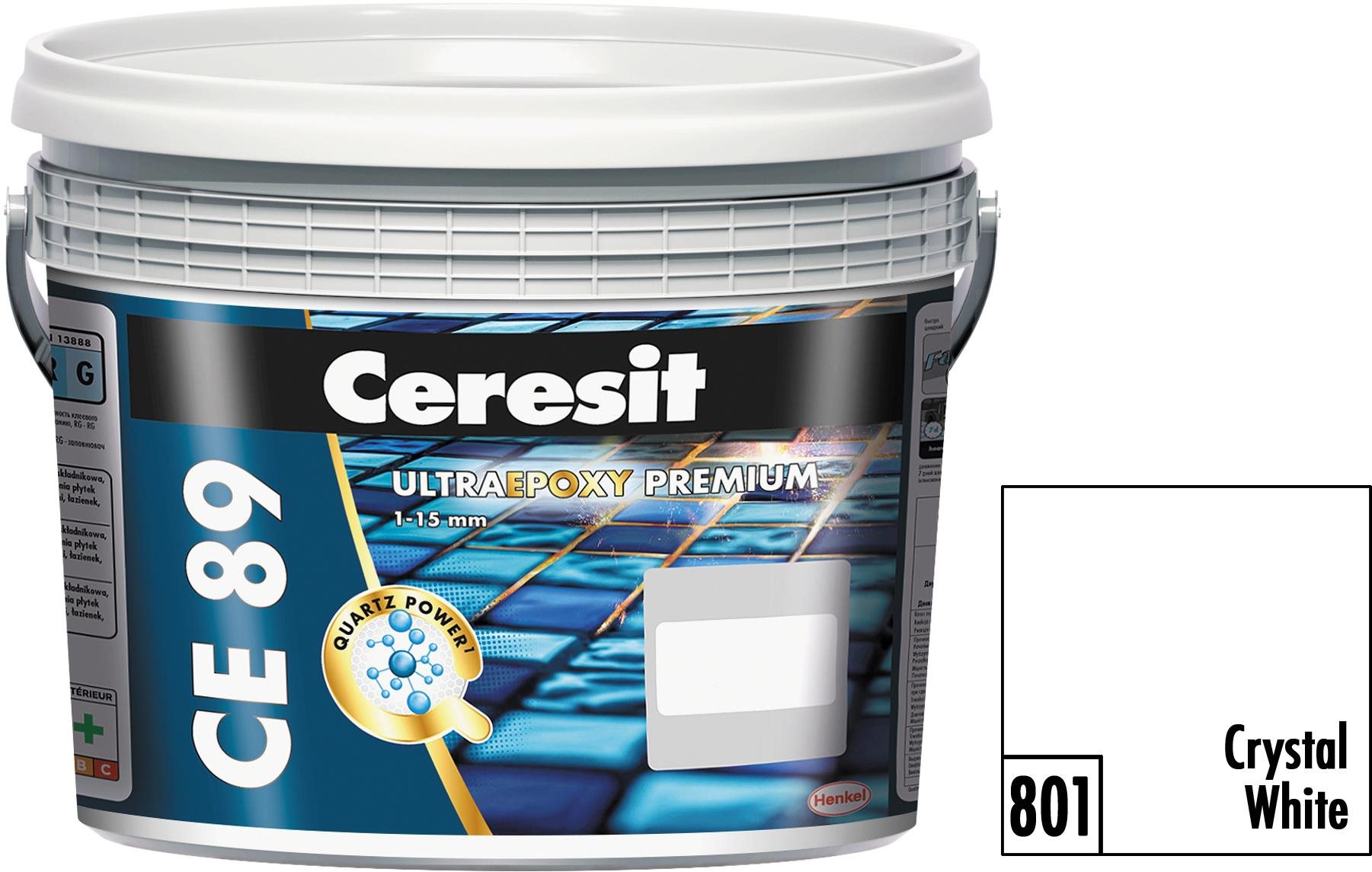 Ceresit – Škárovacia hmota CE 89 UltraPox Color Crystal White, 2,5 kg