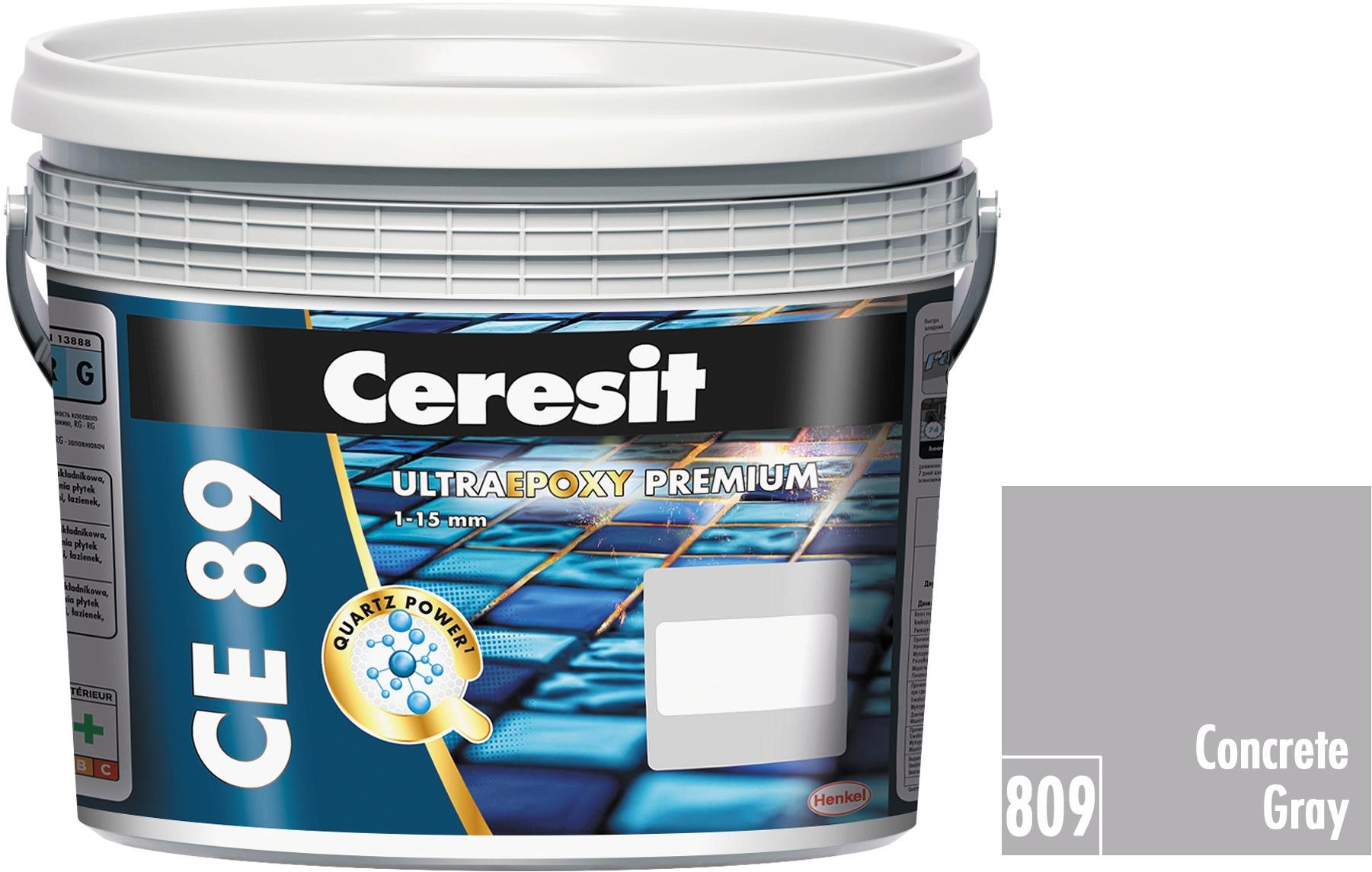 Ceresit Škárovacia hmota CE 89 UltraPox Color Concrete Gray, 2,5 kg