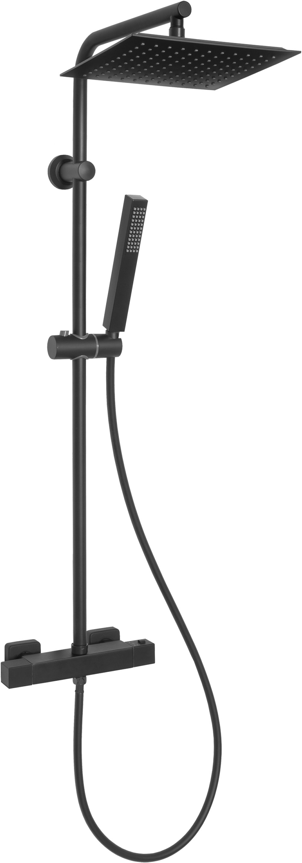 INVENA Svart Sprchový stĺp s termostatickou batériou (AU-85-004-X)