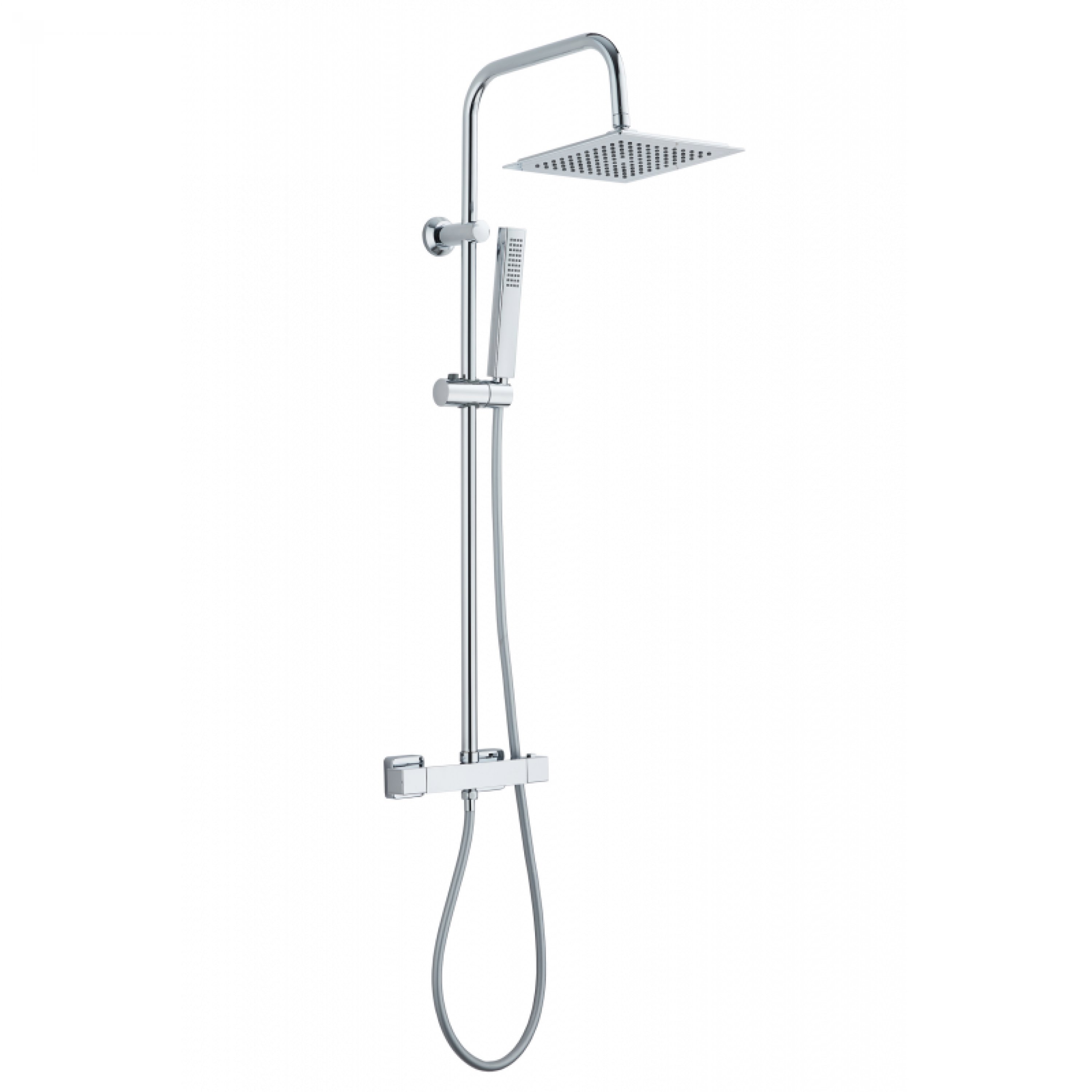 INVENA Svart Sprchový stĺp s termostatickou batériou, chróm (AU-85-001-X)