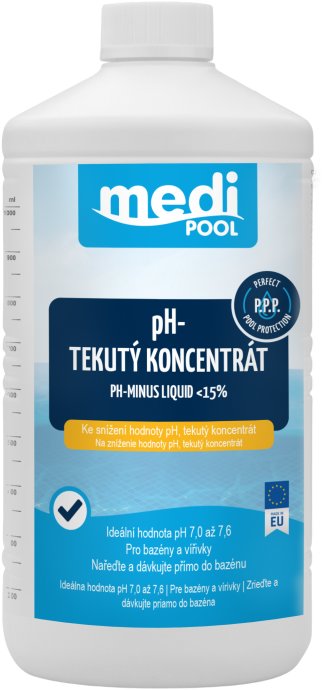 CF GROUP mediPOOL pH- tekutý koncentrát 1,0 l