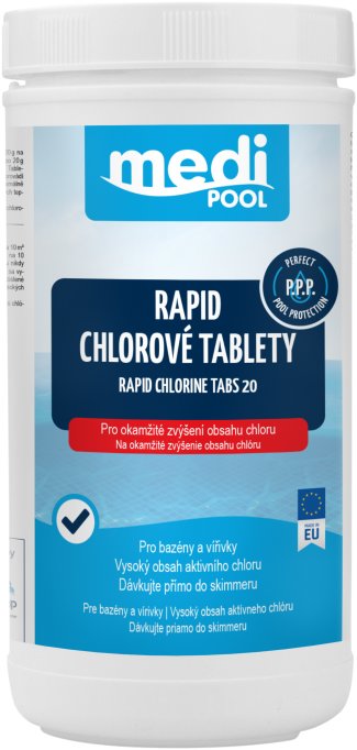 CF GROUP mediPOOL Rapid - chlorové tablety 20 g 1,0 kg