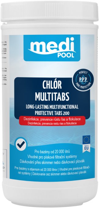 CF GROUP mediPOOL multifunkční pomalurozpustné tablety (bez mědi) 200 g 1,0 kg