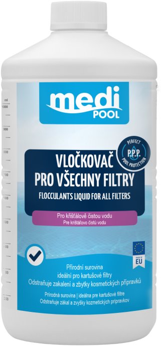 CF GROUP mediPOOL Vločkovač tekutý pro všechny filtry 1,0 l