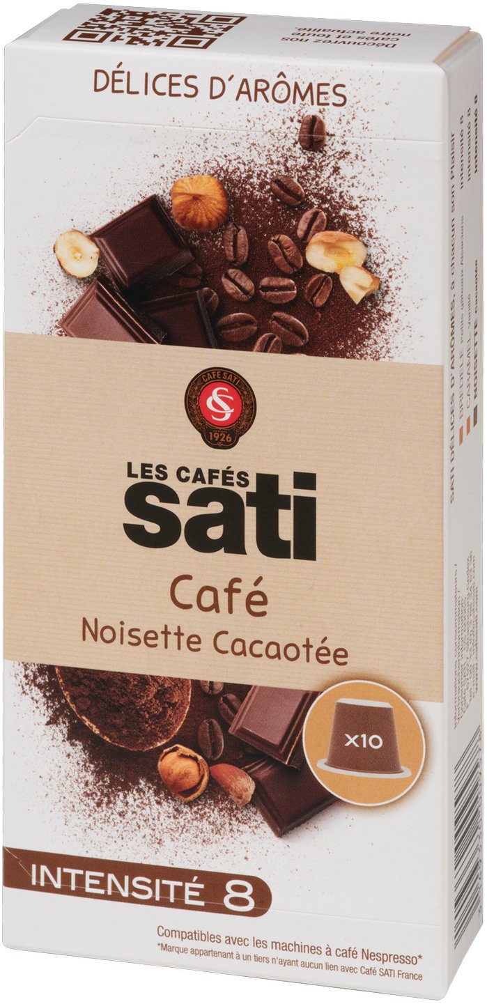 Café Sati Cacao Hazelnut 10 kapsúl