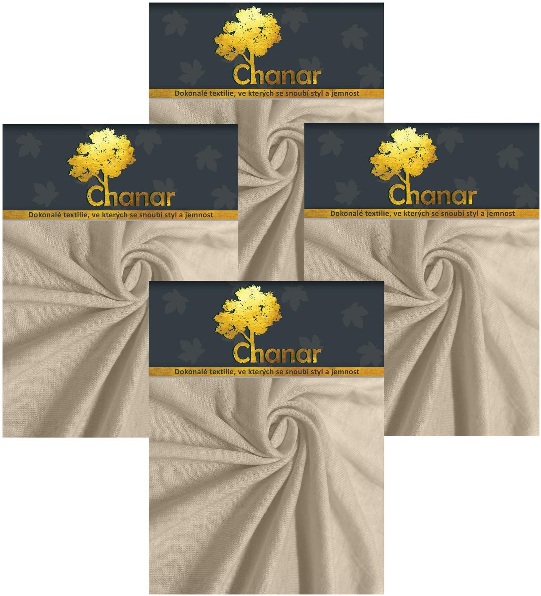 Chanar Plachta na posteľ Jersey Standard 90 × 200 cm, 4 ks, krémová