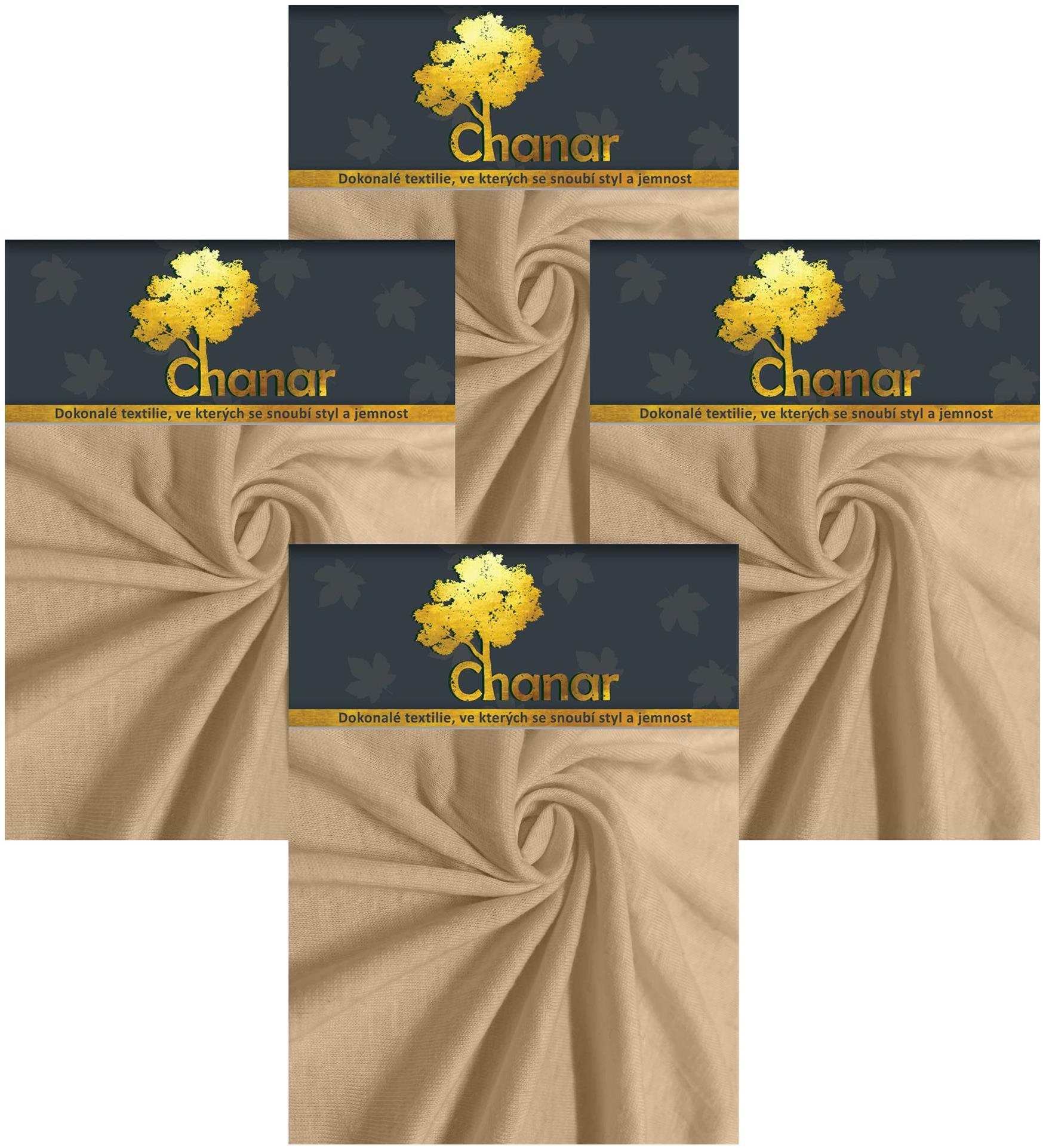 Chanar Plachta na posteľ Jersey Standard 90 × 200 cm, 4 ks, béžová
