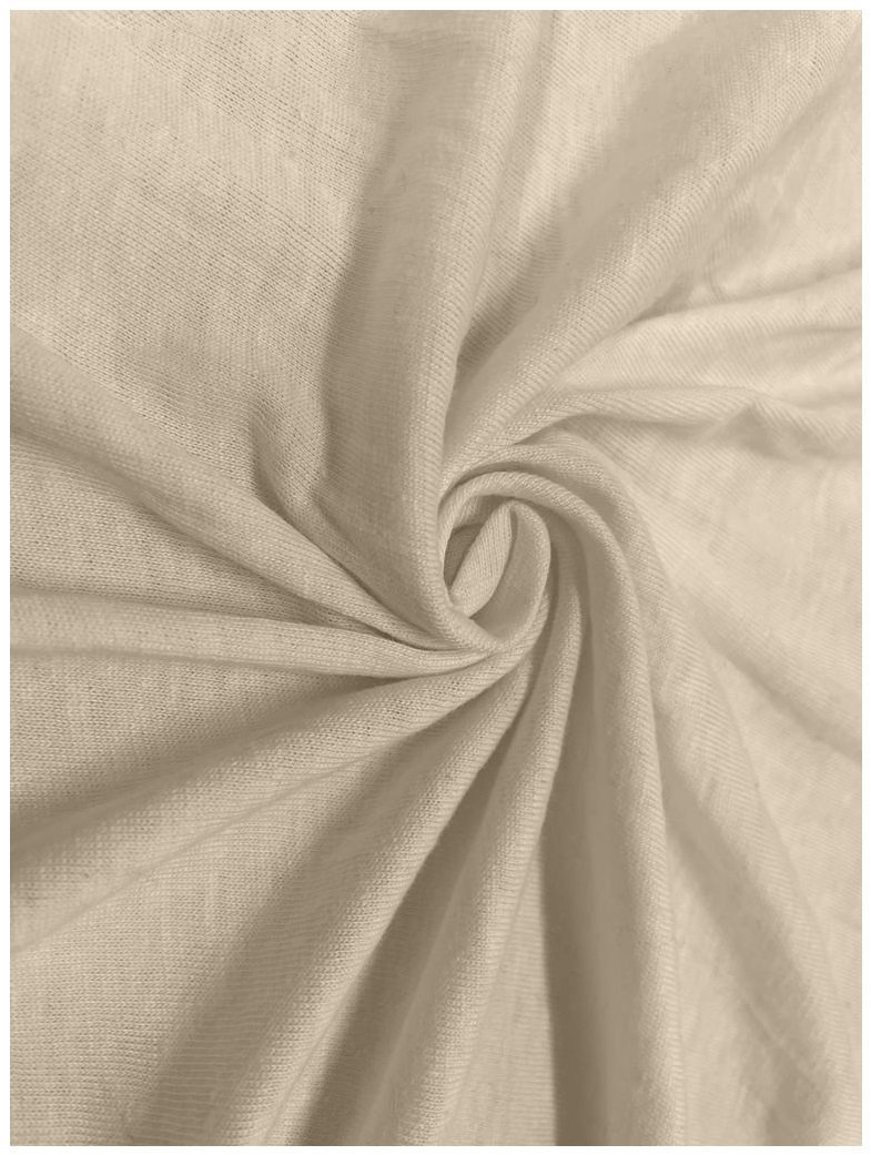 Kaptan plachta jersey do postieľky – 60 × 120 krémová