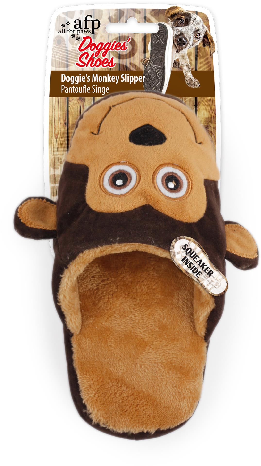 AFP Doggies Shoes Plyšová papuča – opica