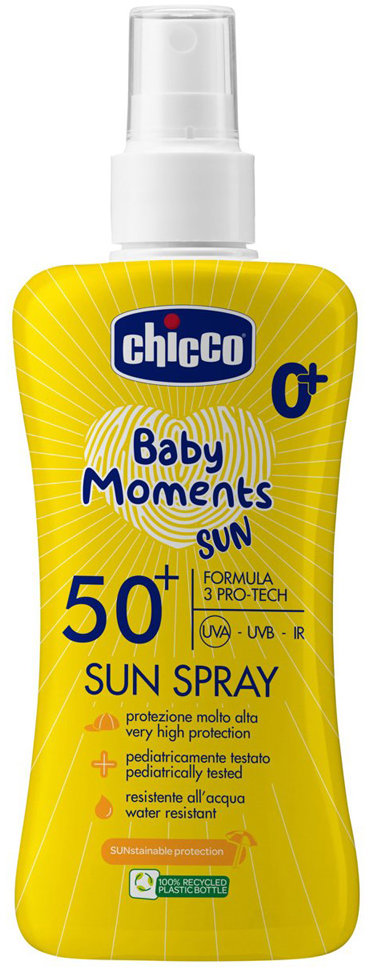 CHICCO Detský sprej SPF50+, 150 ml, 0m+
