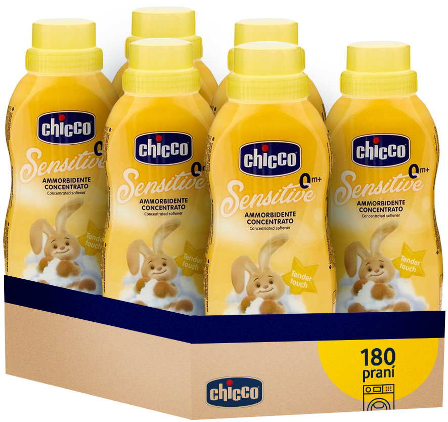 CHICCO 6× Aviváž koncentrovaná Jemný dotyk 750 ml (6× 30 praní)