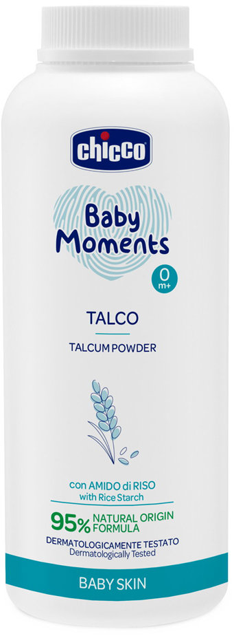 CHICCO Púder Baby Moments s rýžovým škrobom 150 g