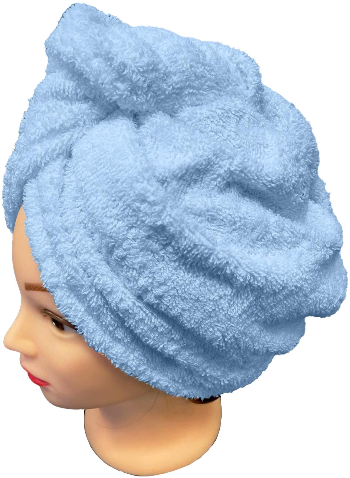 Kaptan Rýchloschnúci froté turban na vlasy, modrý