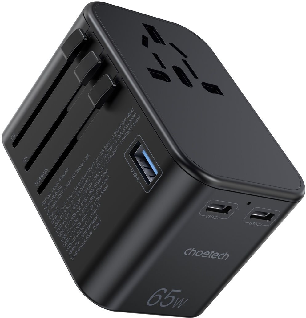ChoeTech PD 65 W 2C + A Travel Travel Wall Charger