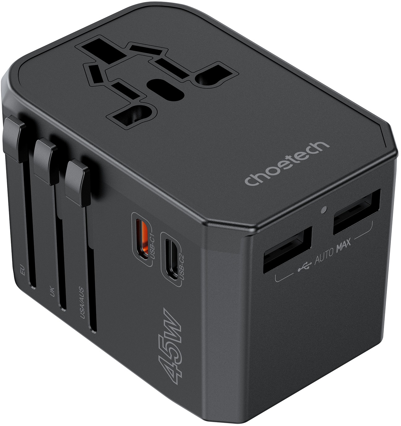 ChoeTech PD45W 2C + 2A Travel Wall Charger (US/EU/UK/AU)