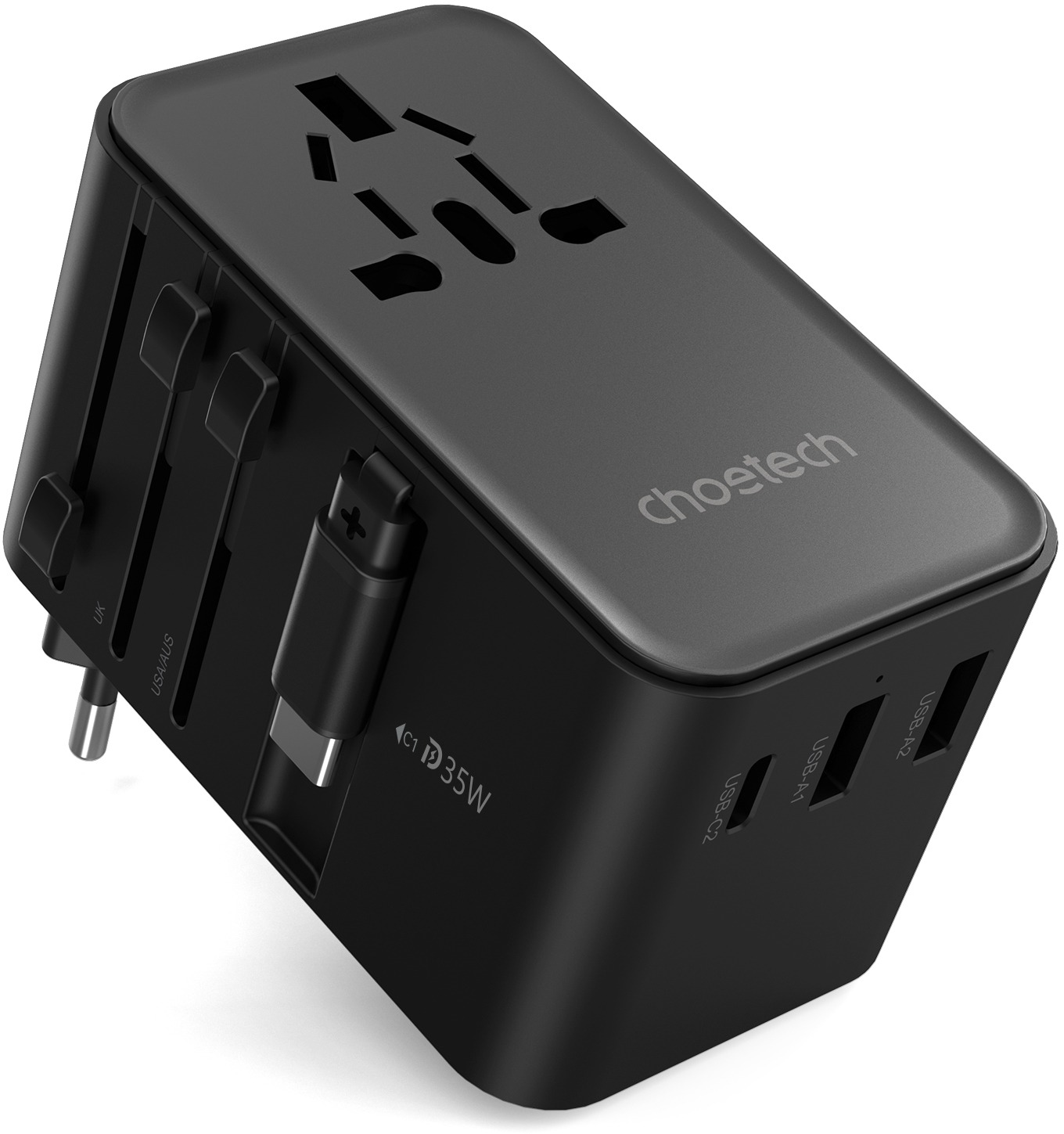 ChoeTech 35 W Travel Wall Charger with inside cable (US/EU/UK/AU)