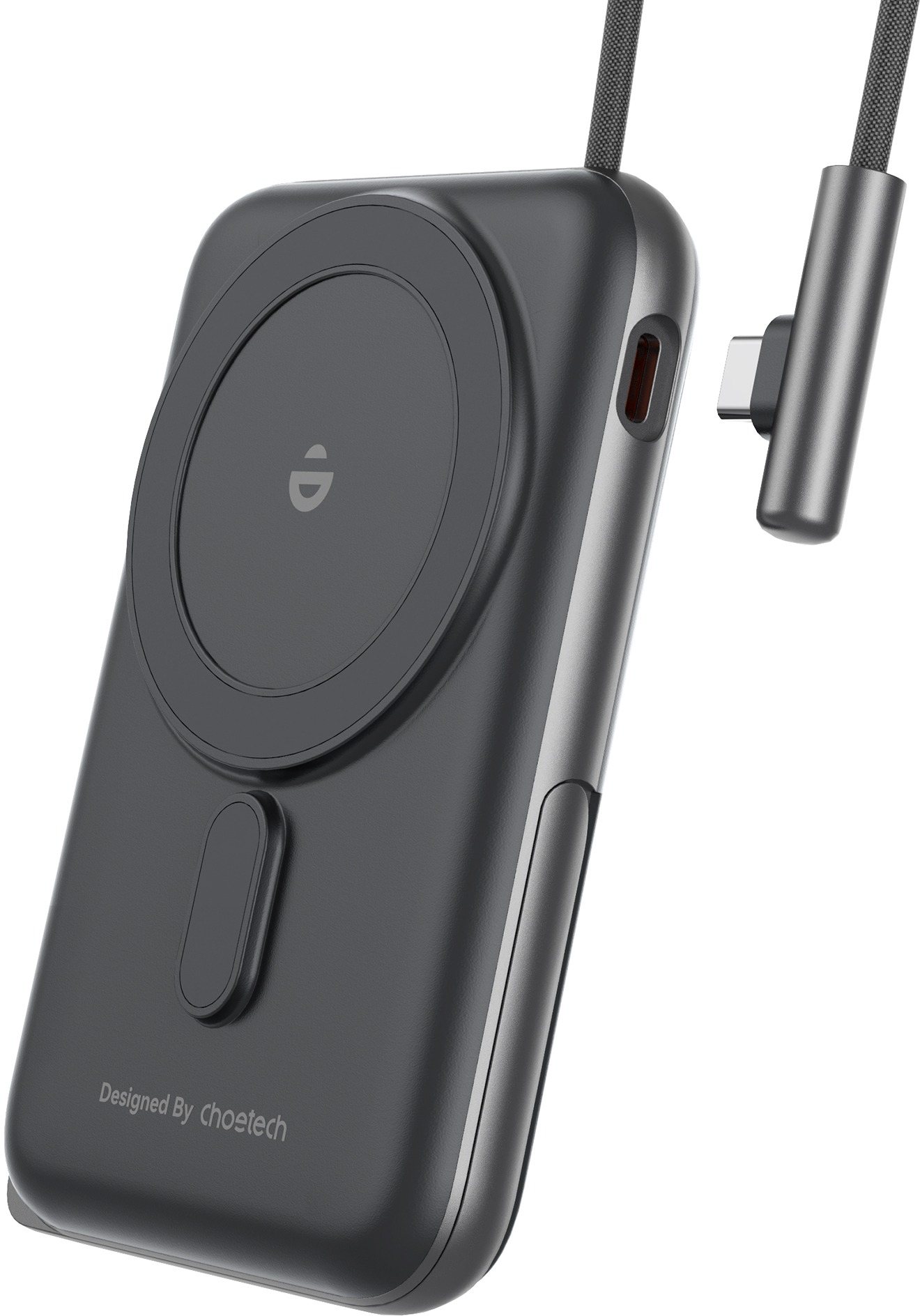 ChoeTech PD20W Magnetic 10 000 mAh Power Bank With Cable black