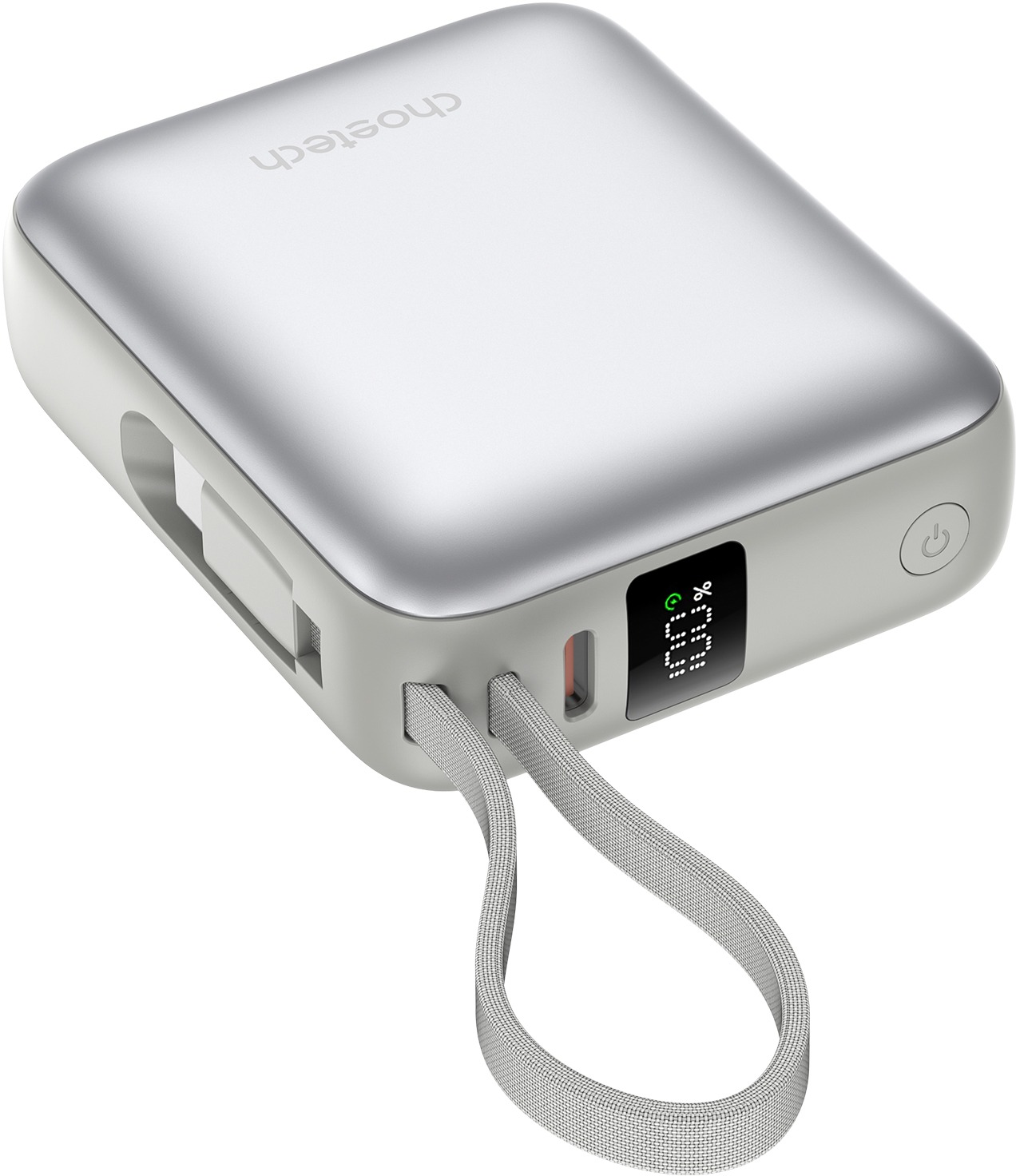 ChoeTech Mini 35 W 10000 mAh Power Bank with USB-C input/output Cable gold