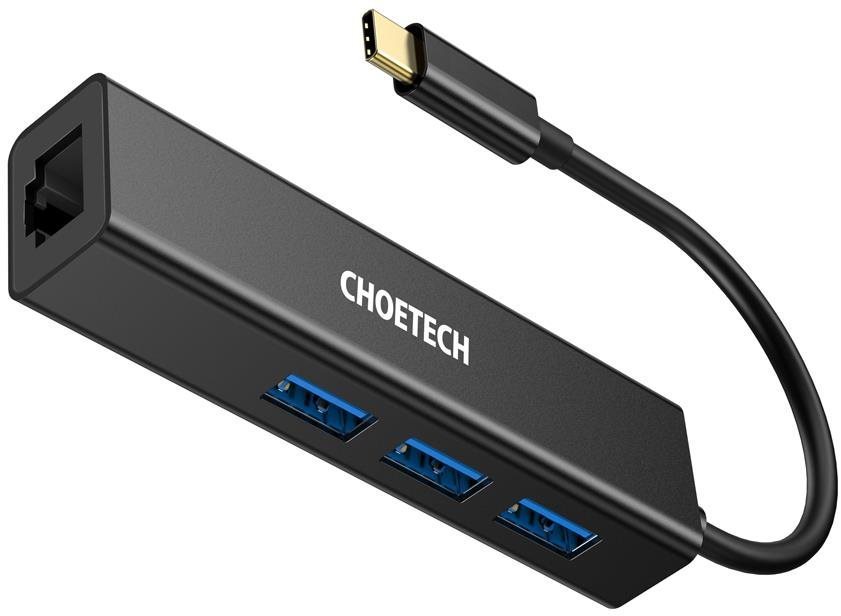 Choetech 4-In-1 USB-C to RJ45 Adaptér