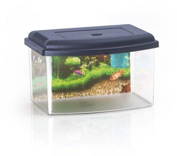 Cobbys Pet Akvárium plastové 1 s krytom a pozadím 3 l 22 × 16 × 14 cm