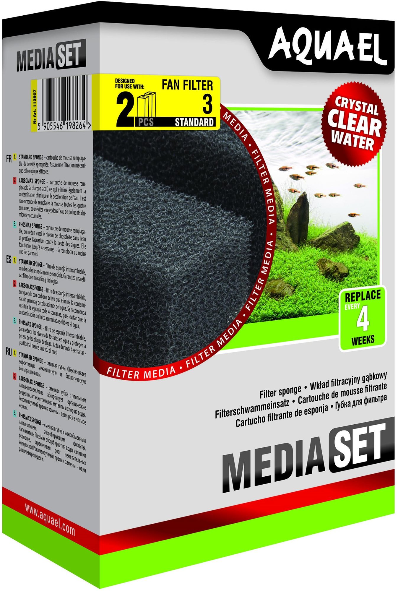 Aquael Sponge Fan-3 plus 2 ks