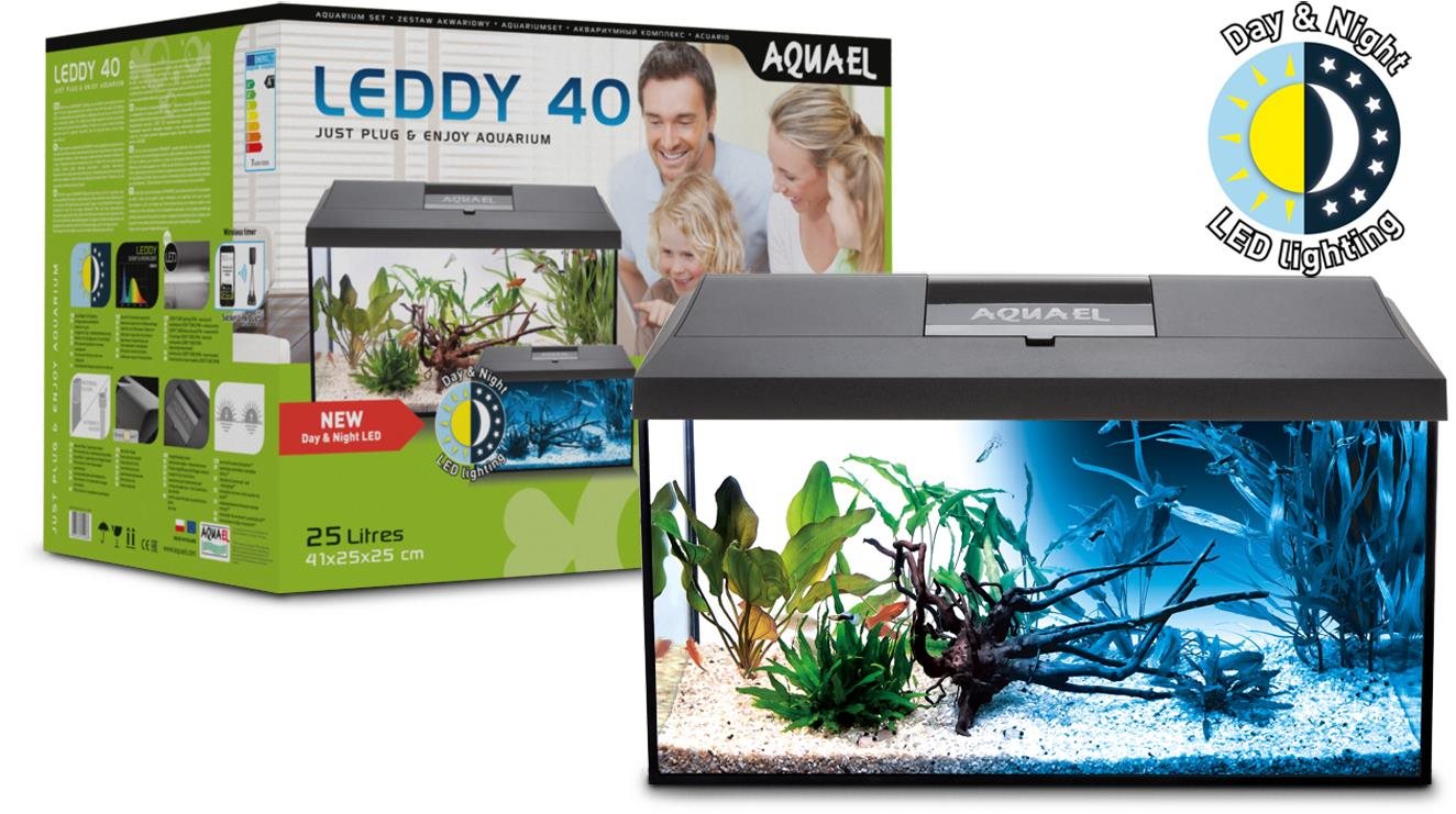 Aquael Leddy Set 40 Day & Night 2.0, čierny