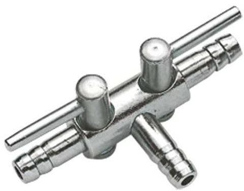 Hobby Dvojcestný vzduchový kohútik 4/6 mm kovový