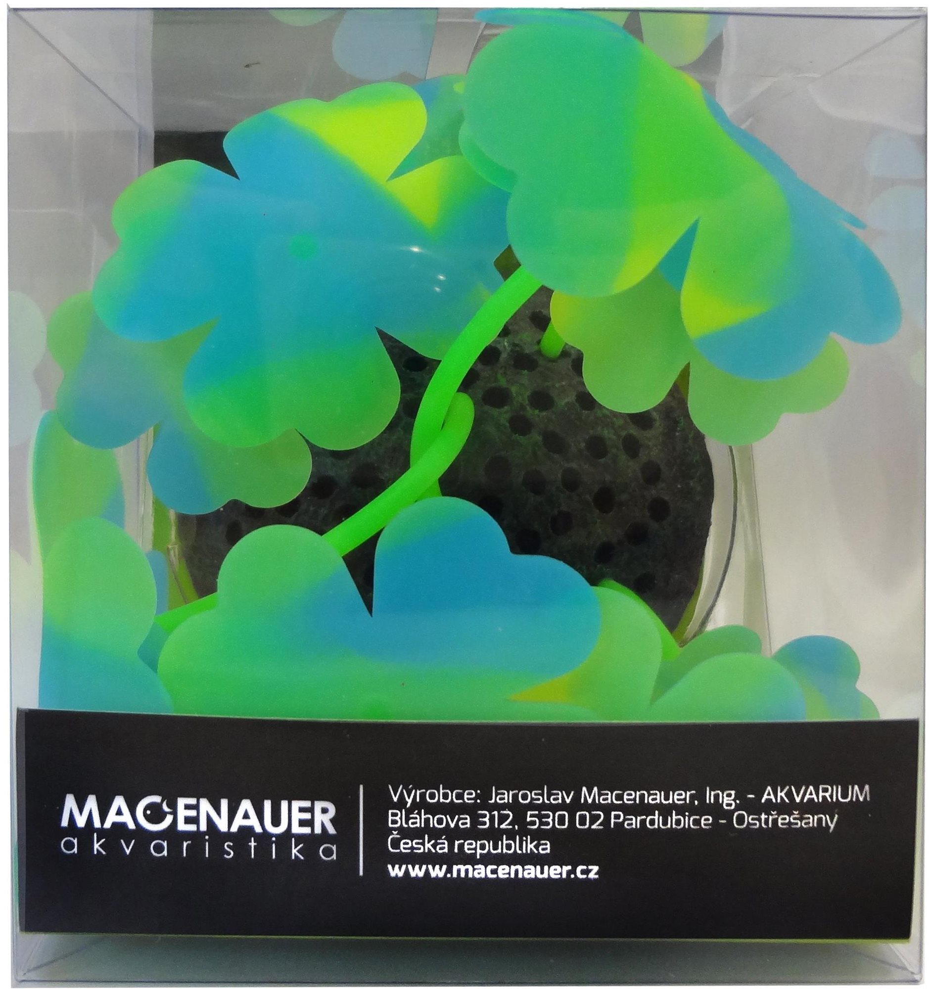 Macenauer Dekorácia Clover-Stripe modro-zelená/žlto-zelená