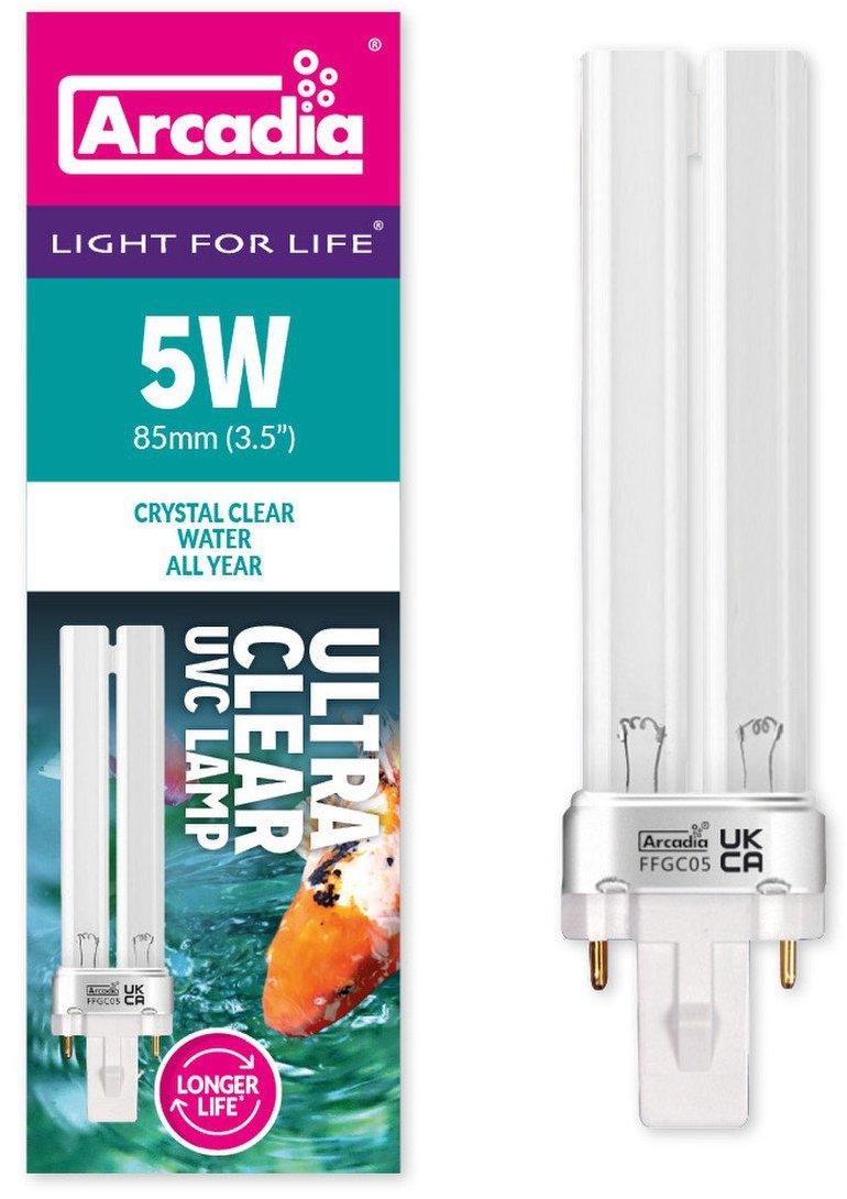 Arcadia Compact Ultra Clear UVC 5 W, G23, 100 mm