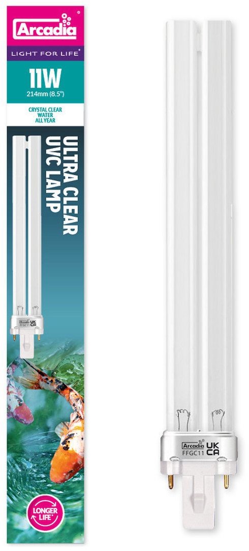 Arcadia Compact Ultra Clear UVC 11 W, G23, 225 mm