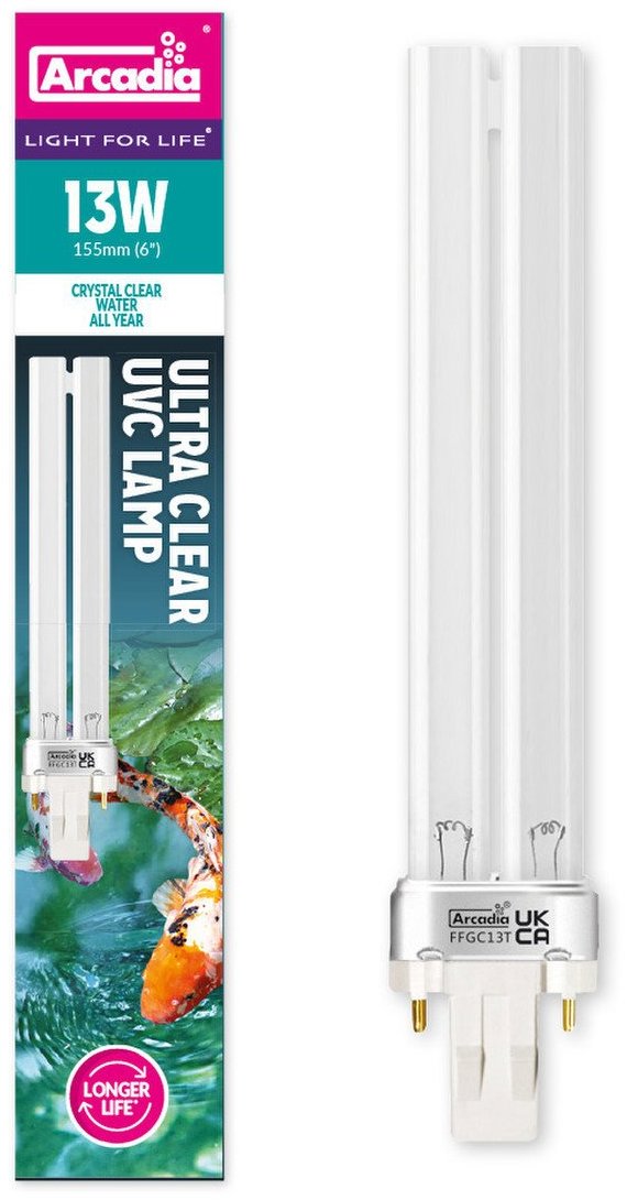 Arcadia Compact Ultra Clear UVC 13 W, GX23, 177 mm