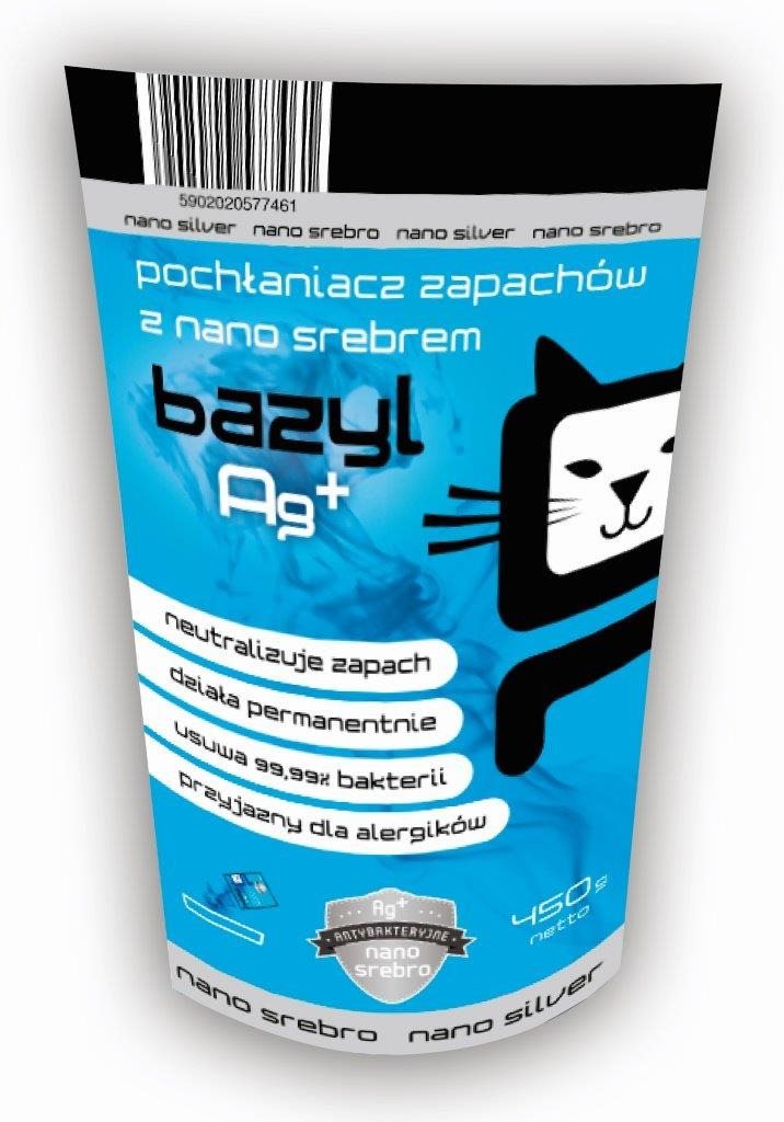 Bazyl Ag+ Absorbér zápachu a dezinfekčný prach 450 g