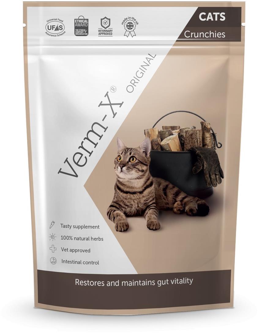 Verm-X Prírodné granuly proti črevným parazitom pre mačky 120 g