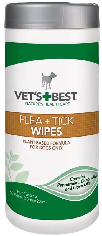 Vet's Best Čistiace utierky na zníženie rizika výskytu bĺch a kliešťov 50 ks