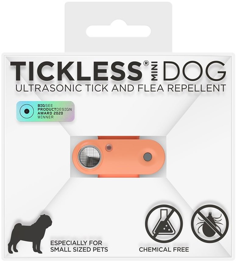 TICKLESS® Mini Nabíjací ultrazvukový odpudzovač kliešťov pre psov a mačky Hot peach