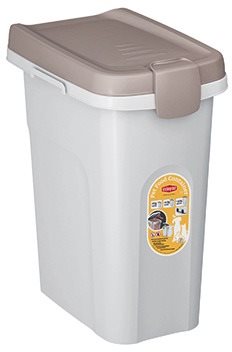 Stefanplast Pet food Container 33 × 22 × 41 cm 15 l biely/sivý na 6 kg granúl