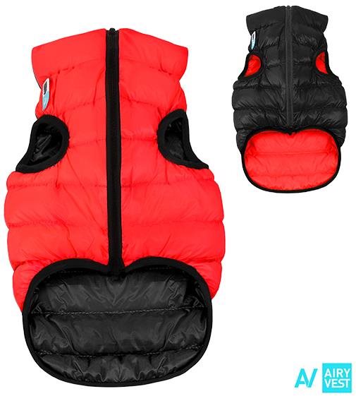 AiryVest bunda pre psov červená/čierna XS 30