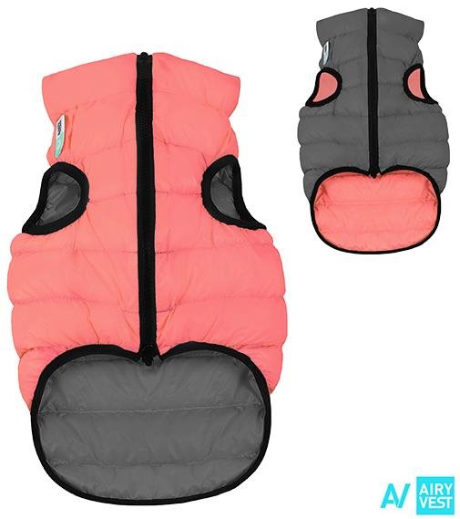 AiryVest bunda pre psov koralová/sivá S 40