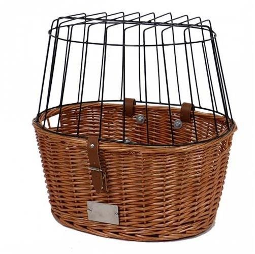 DUVO+ Prútený košík na bicykel s vankúšom 48 × 33 × 44 cm