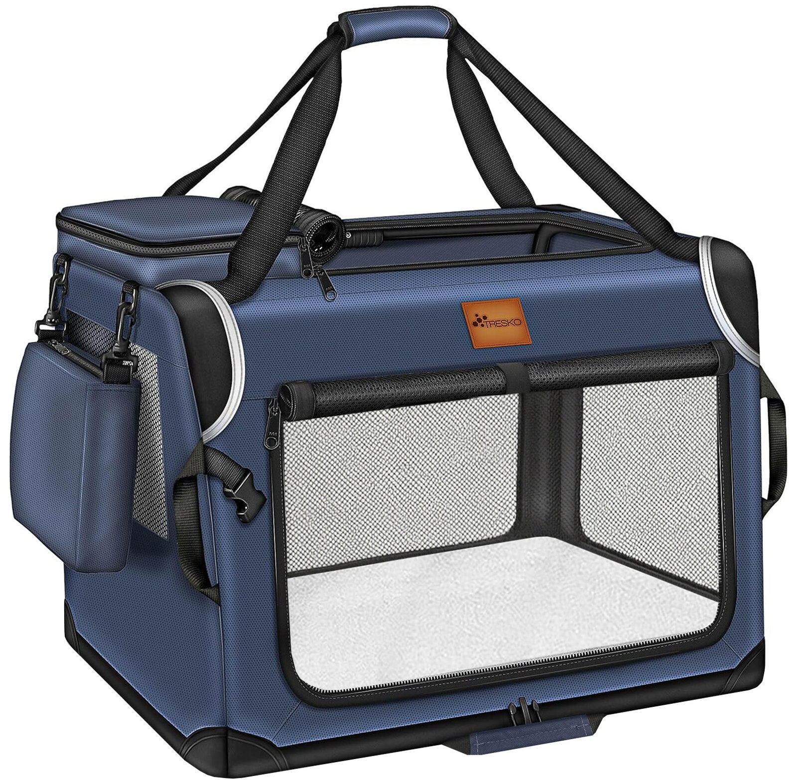 Tresko Prepravka pre psov a mačky 92 × 63 × 63 cm, modrá