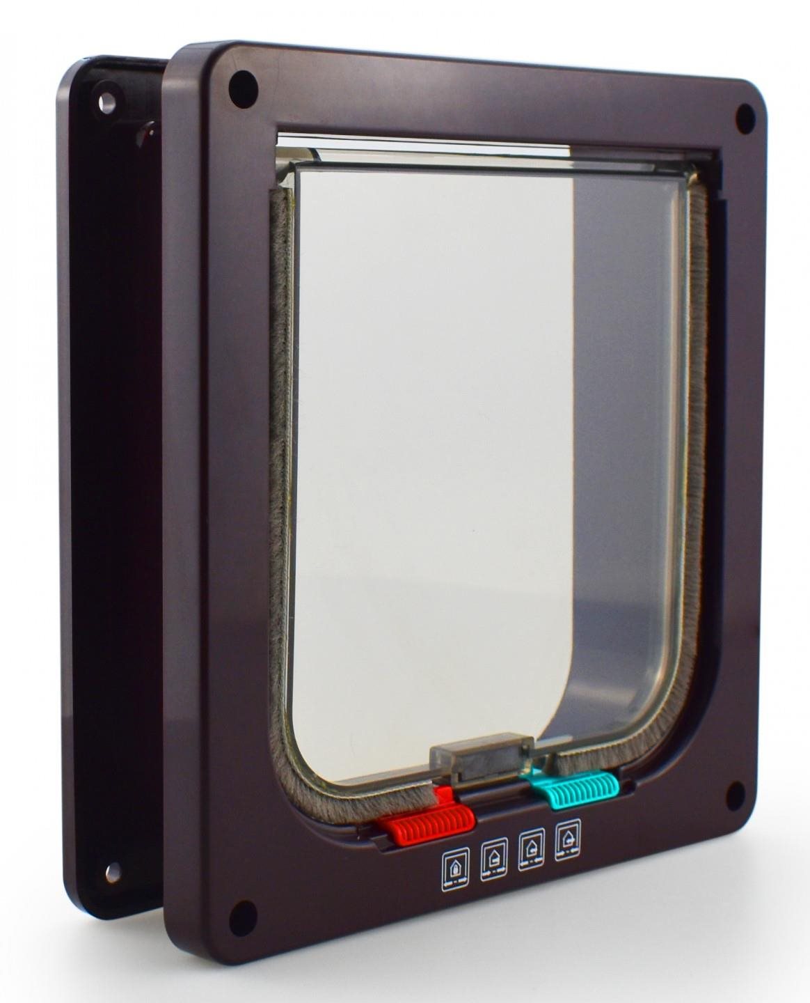 Bentech Dvierka pre psov a mačky s tunelom hnedé S