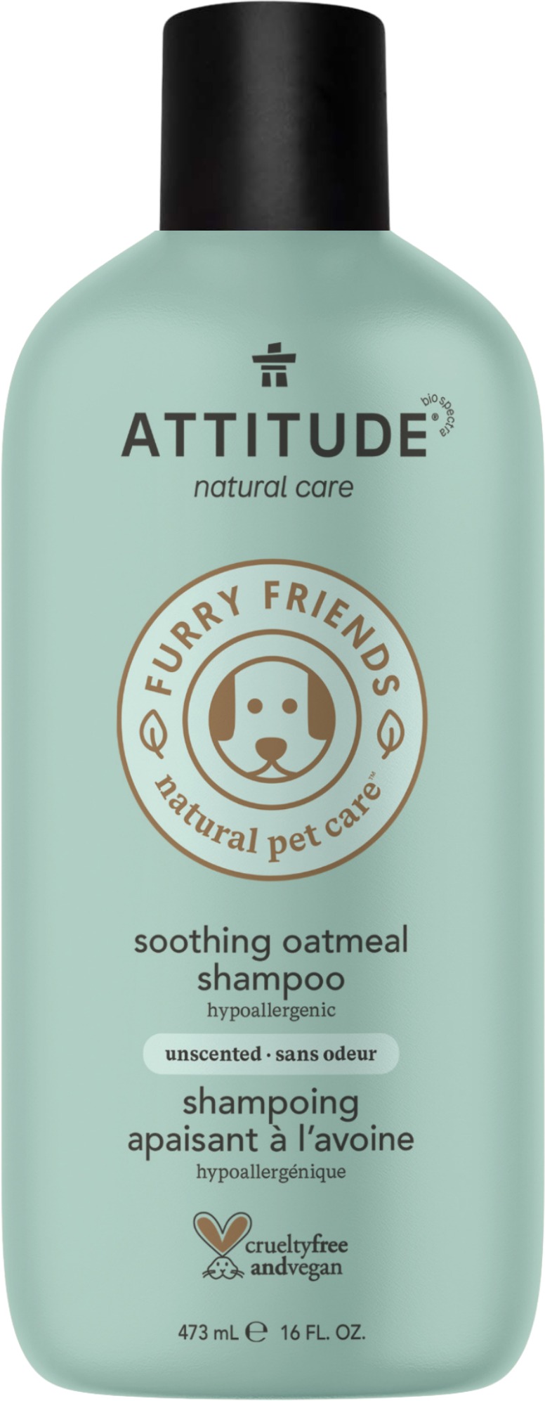 Attitude Furry Friends Prírodný upokojujúci šampón s ovsom 473 ml